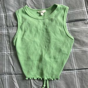 Green tank with Key hole back from Tiger Cherry Boutique